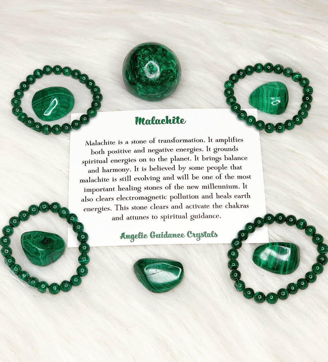 Malachite Round Bracelet Dark