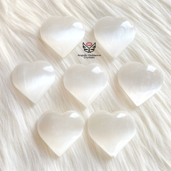 Selenite Heart Large