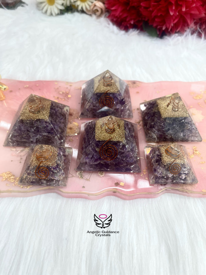 Amethyst Orgone Pyramid