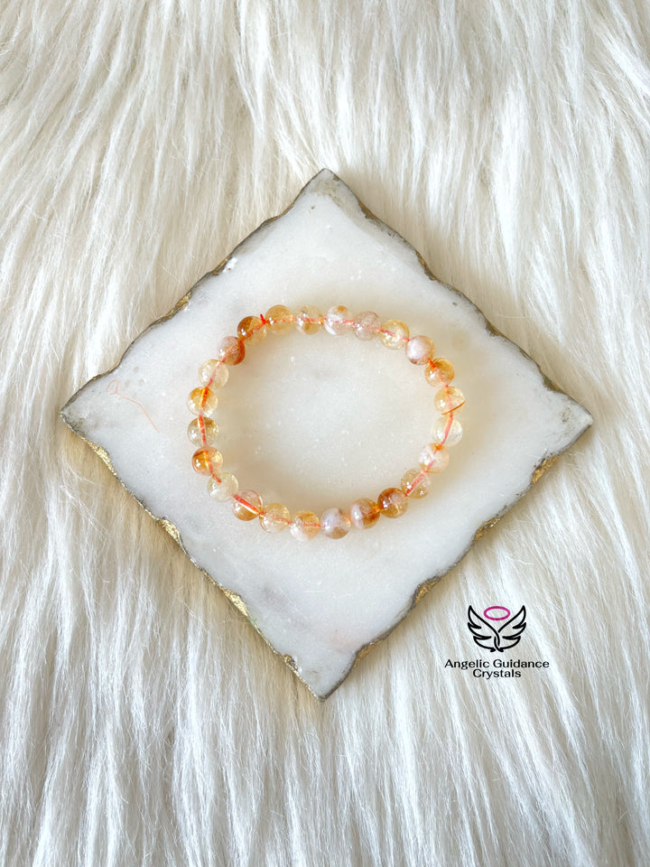 Citrine Round Bracelet AA