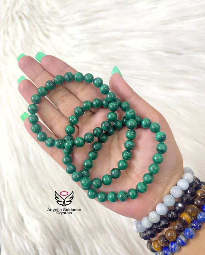 Malachite Round Bracelet Dark