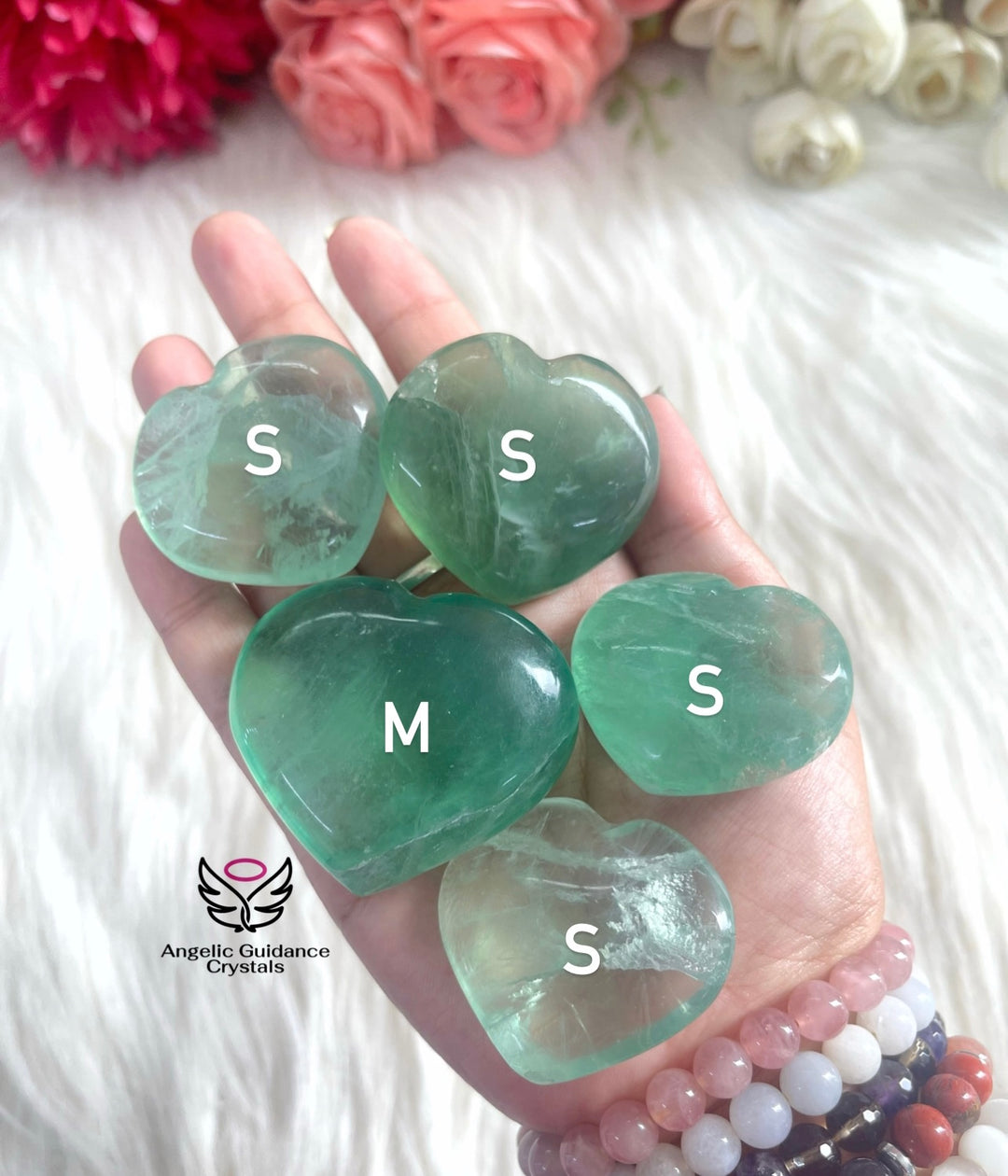 Green Fluorite Heart