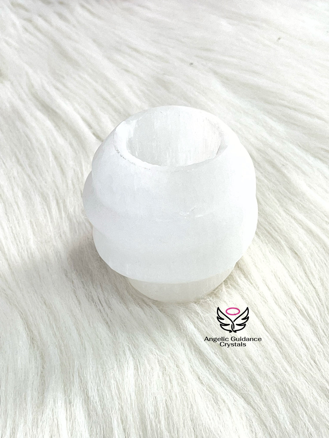 Selenite Candle Holder Circular Shape Medium