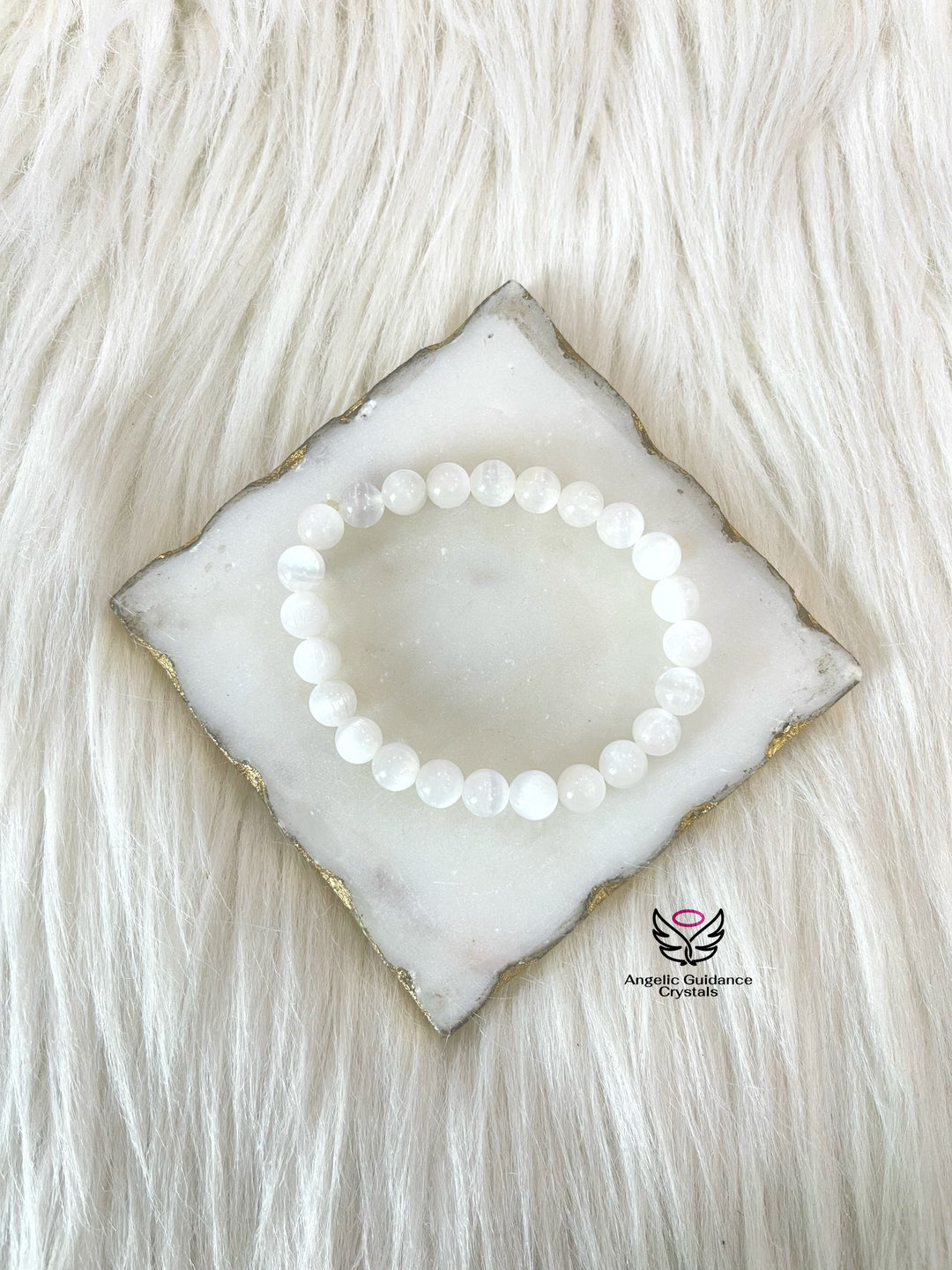 Selenite Round Bracelet