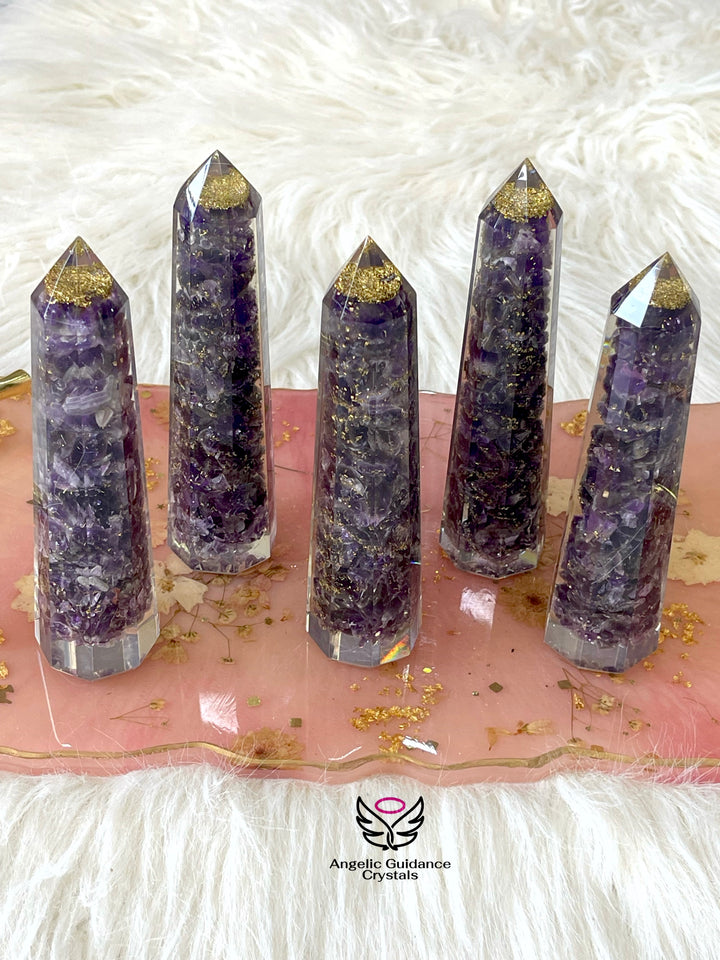 Amethyst Orgone Tower