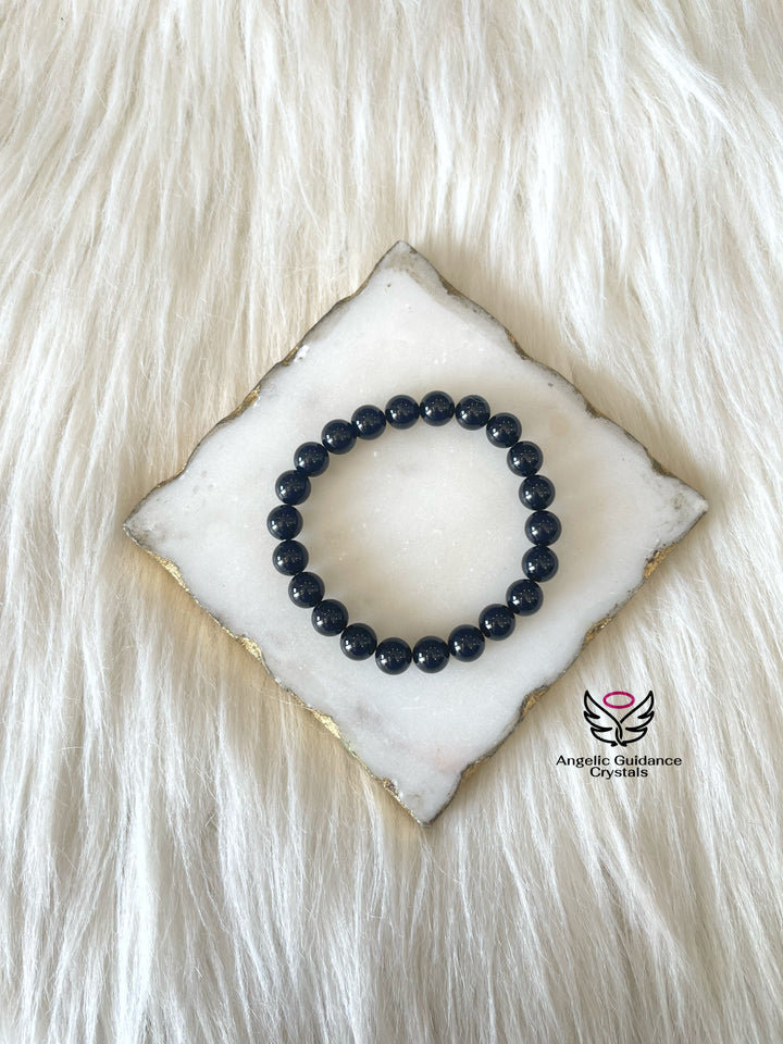 Black Tourmaline Round Bracelet