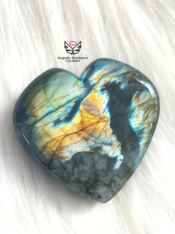 Labradorite Heart Large 3