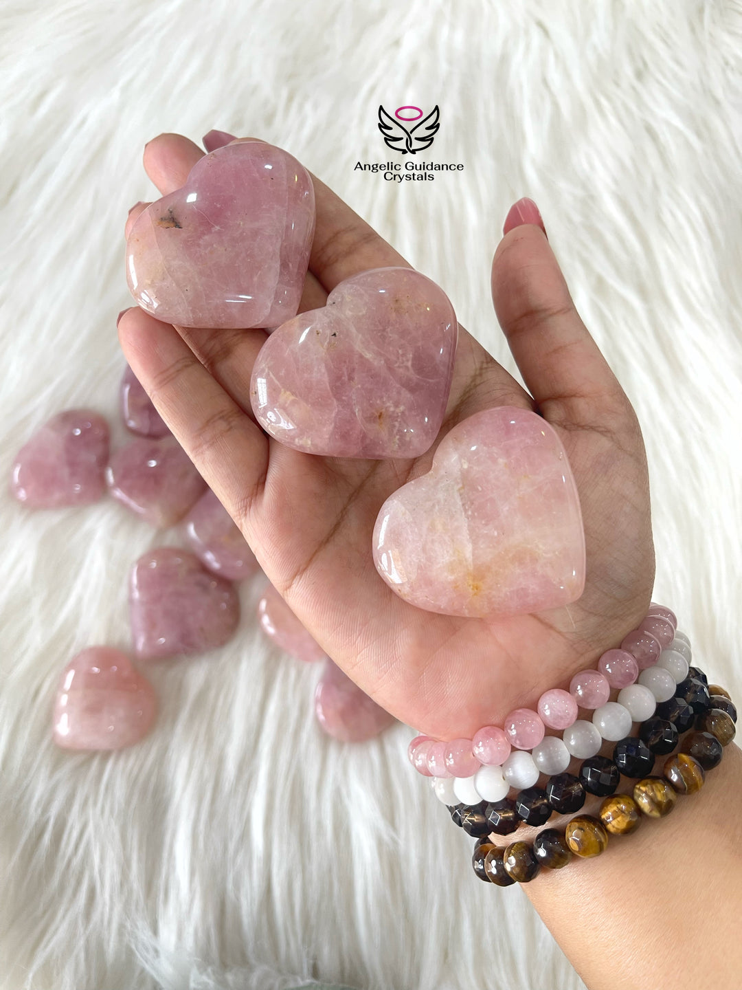 Rose Quartz Heart Medium A