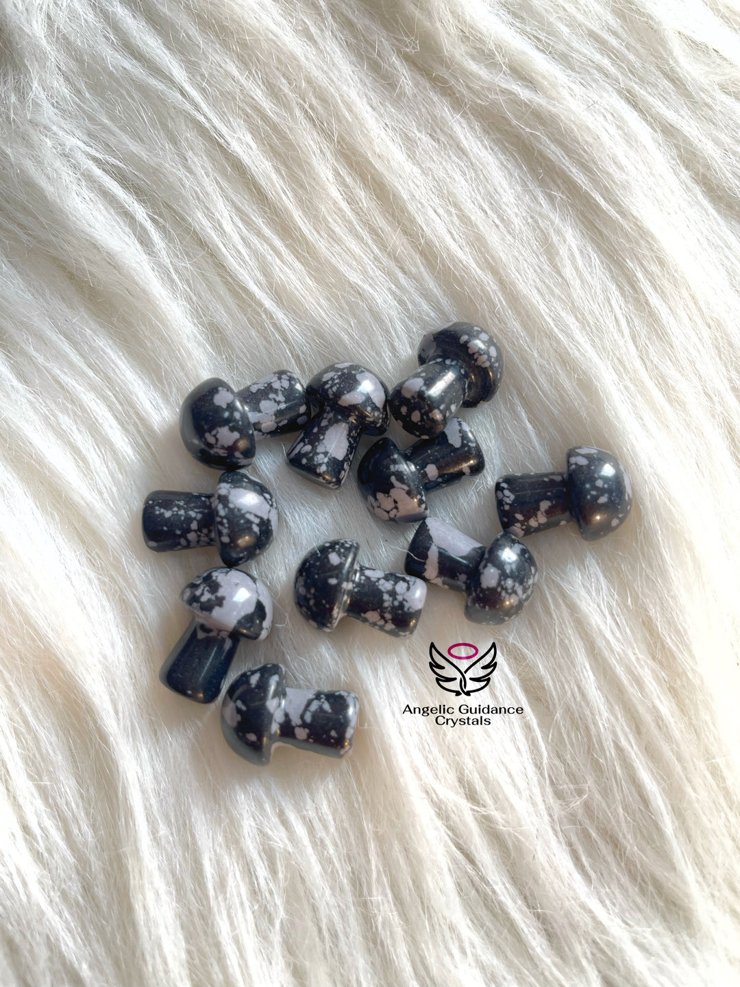 Snowflake Obsidian Baby Mushroom