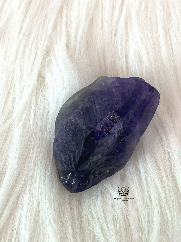 Amethyst Raw Stone With Rainbow