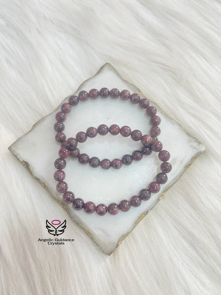 Garnet Round Bracelet