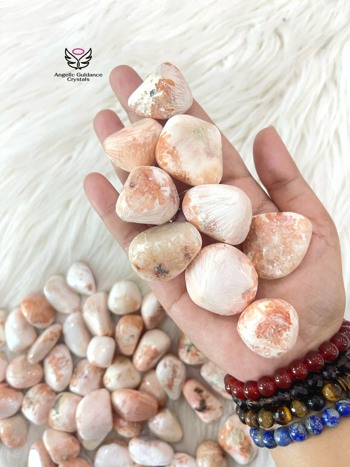 Pink Scolecite Natural Tumble Medium