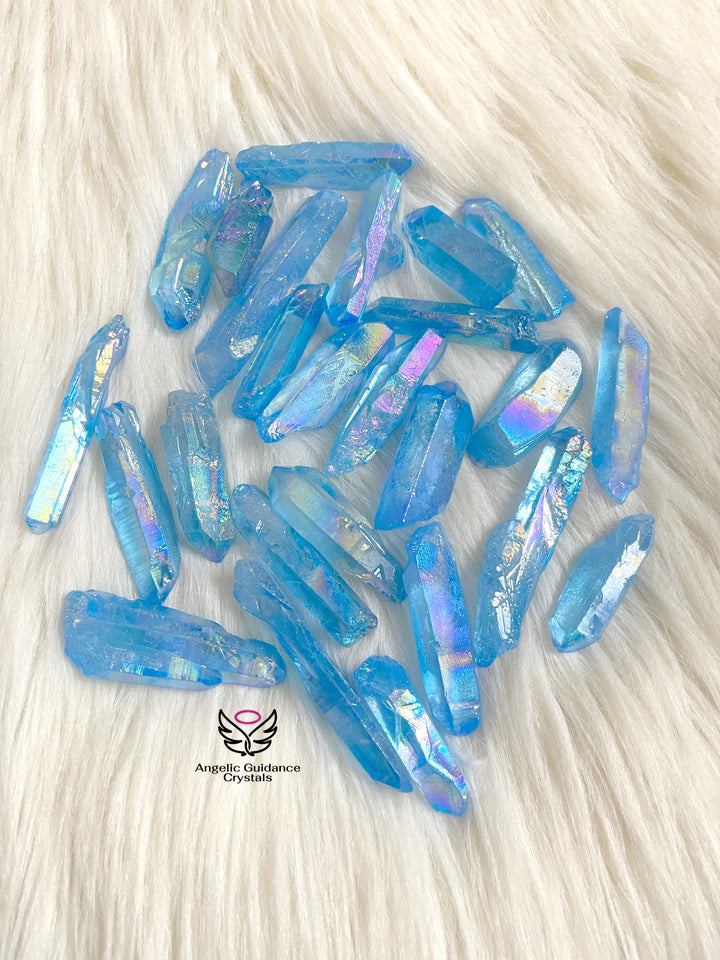 Aqua Aura Quartz Point Small