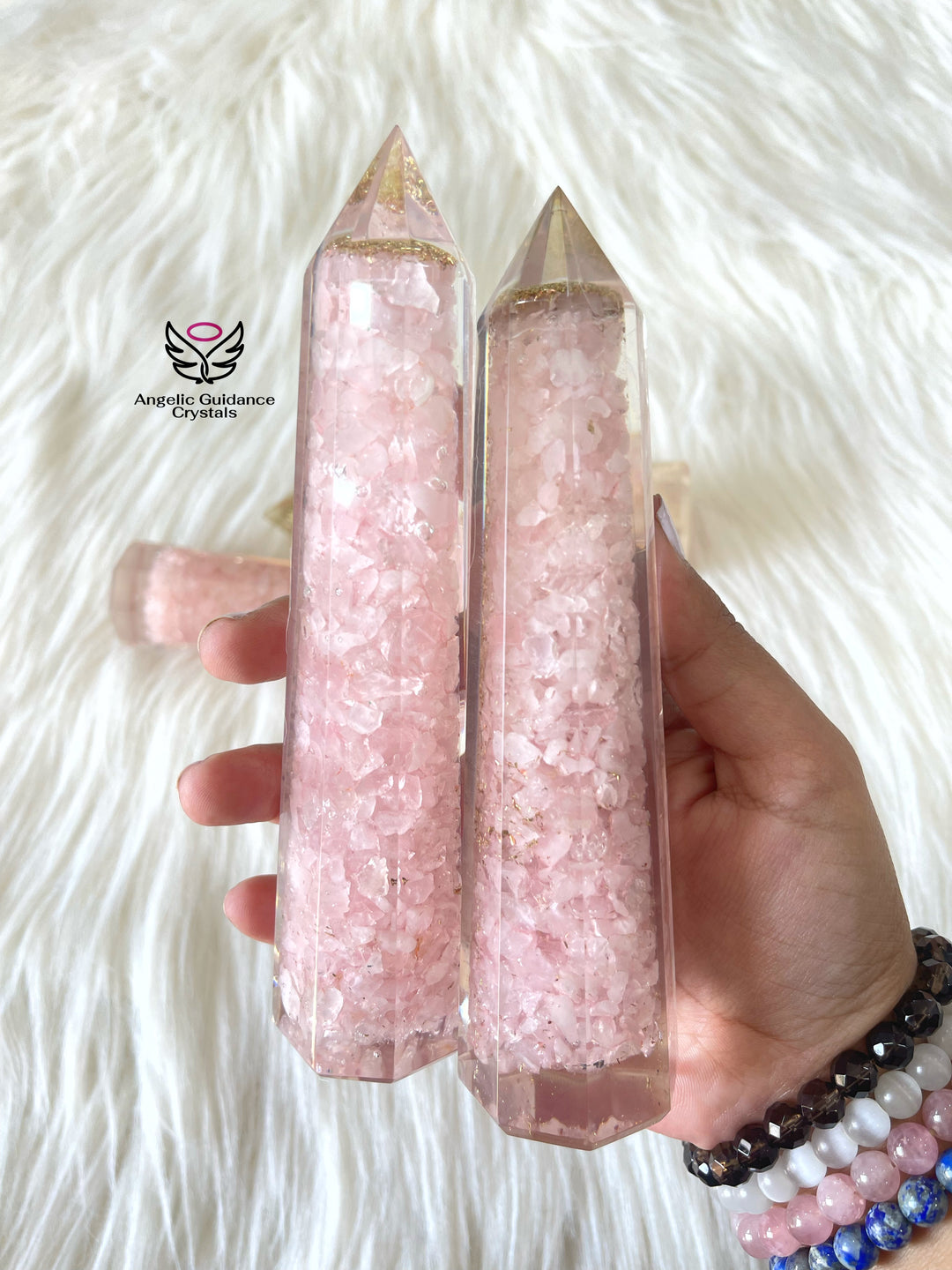 Rose Quartz Orgone Tower