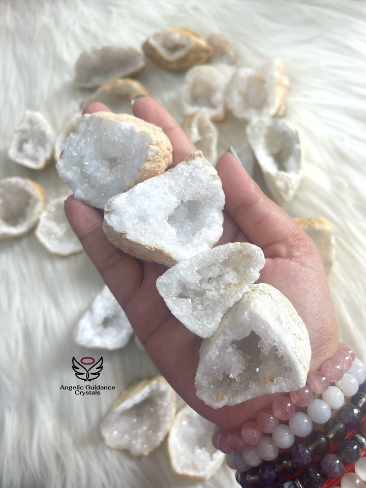 Quartz Wish Fulfilling Geode Pair