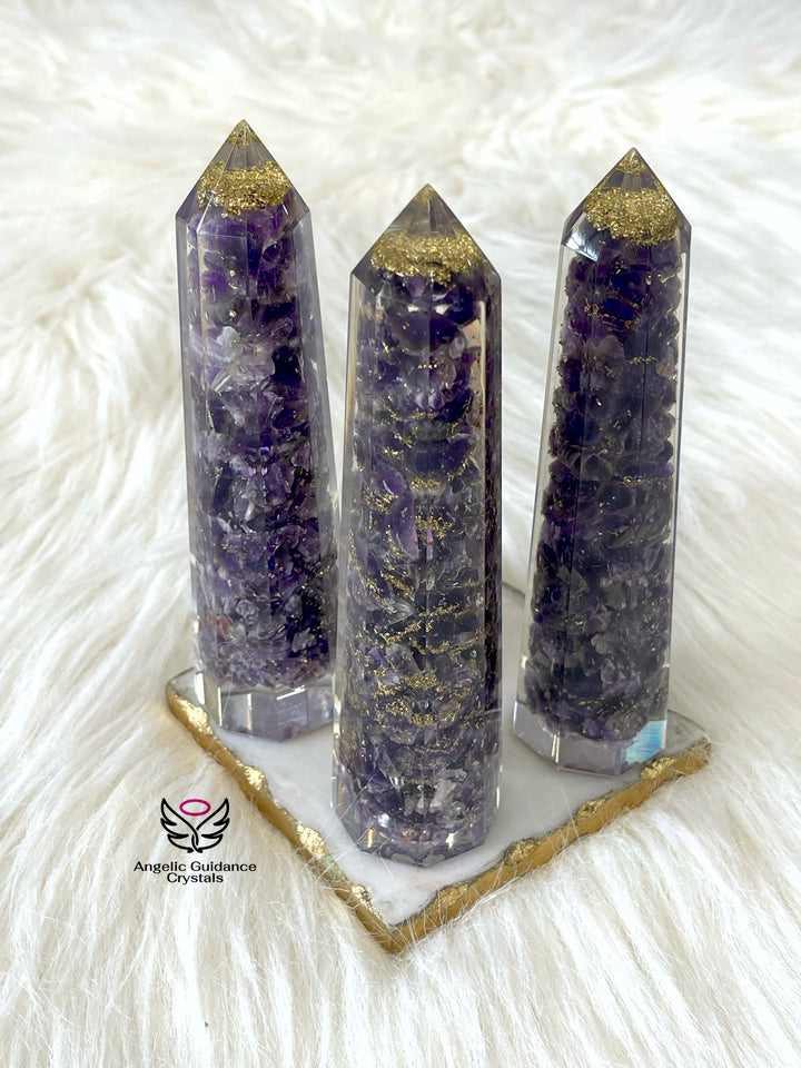 Amethyst Orgone Tower