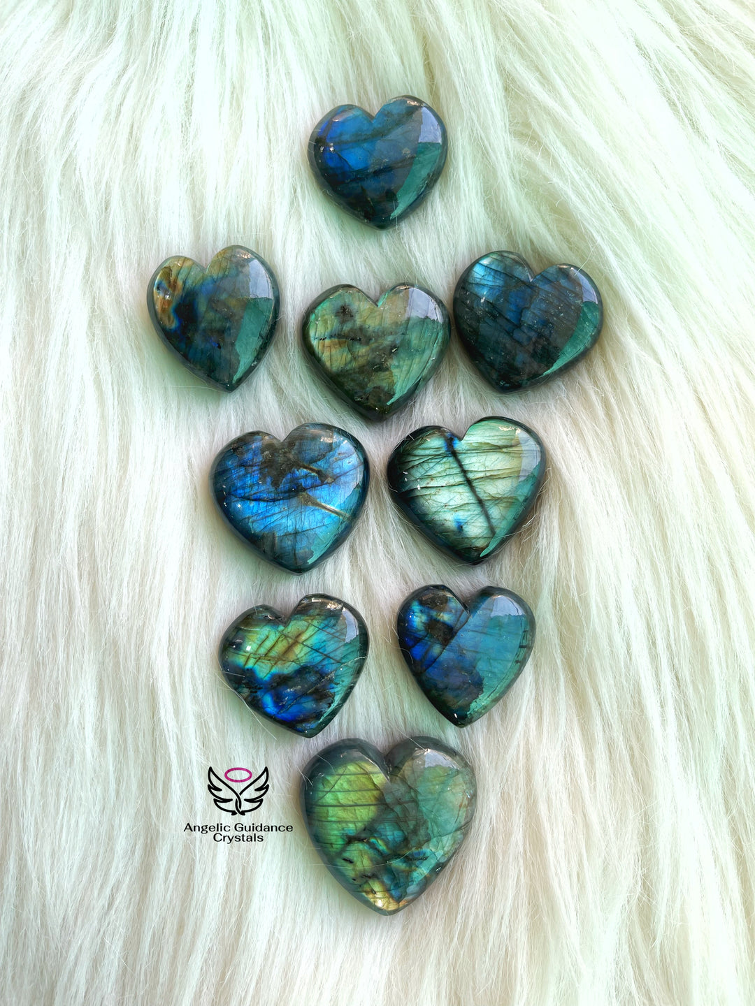 Labradorite Puffy Heart Small