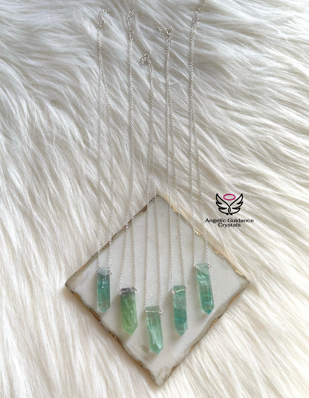 Green Fluorite Silver Necklace