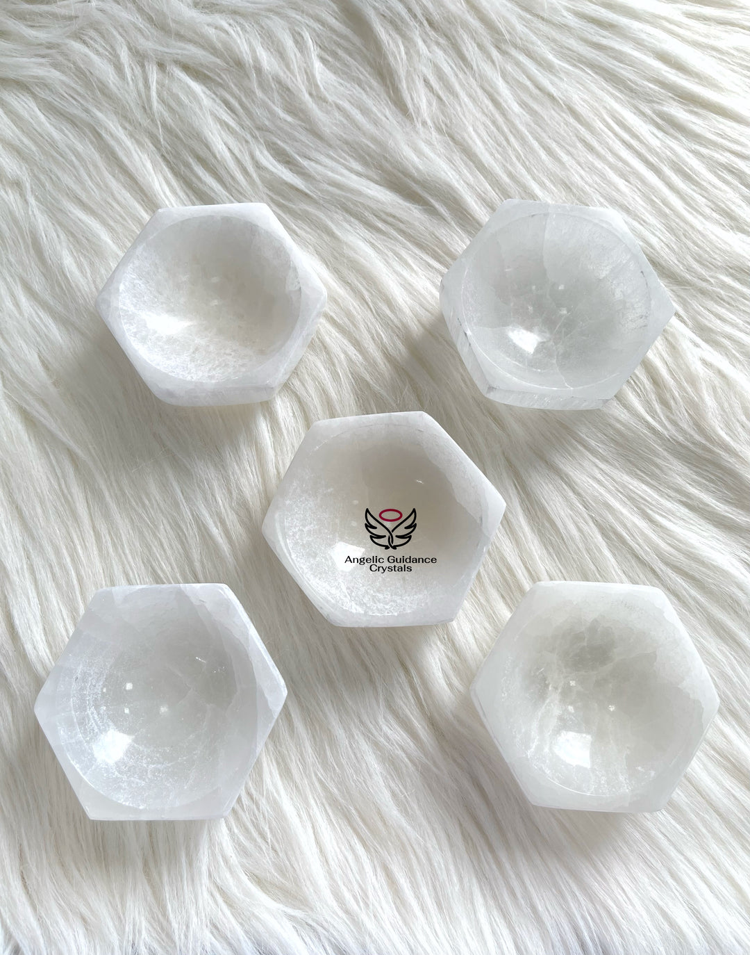 Selenite Hexagonal Bowl