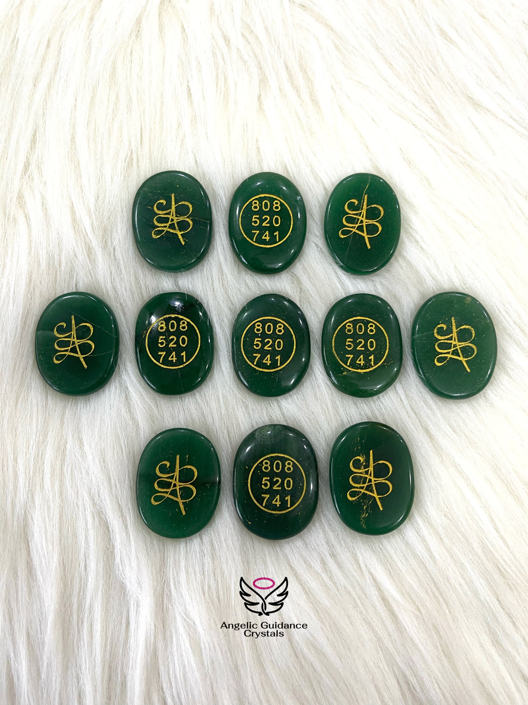 Green Aventurine Dark Zibu Coin