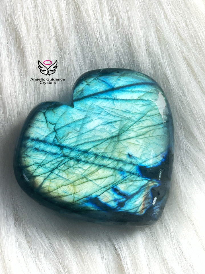 Labradorite Heart Large 3