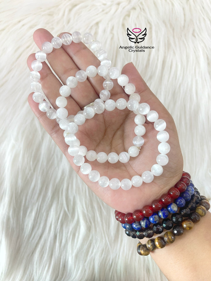 Selenite Round Bracelet