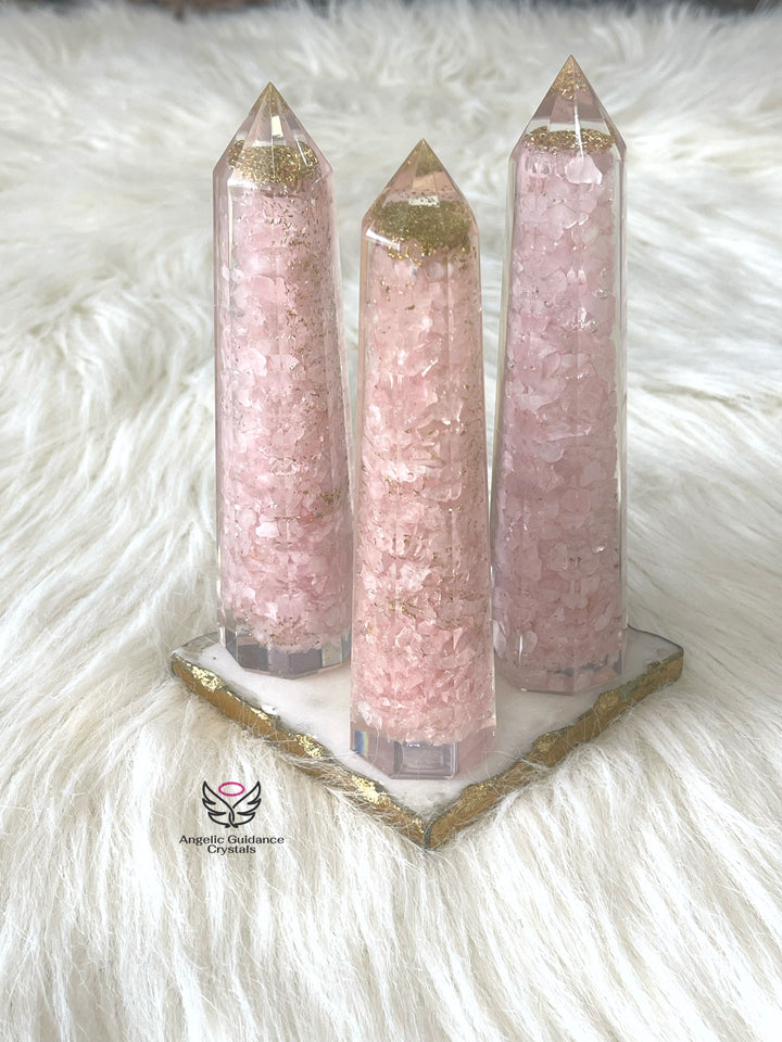 Rose Quartz Orgone Tower