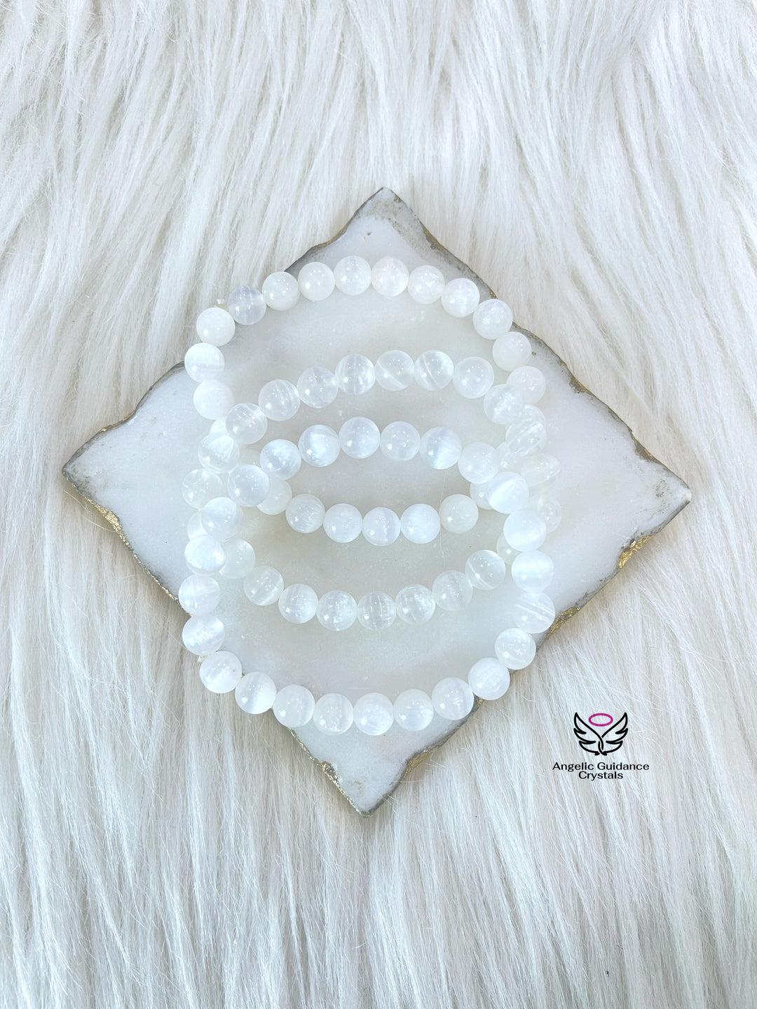 Selenite Round Bracelet