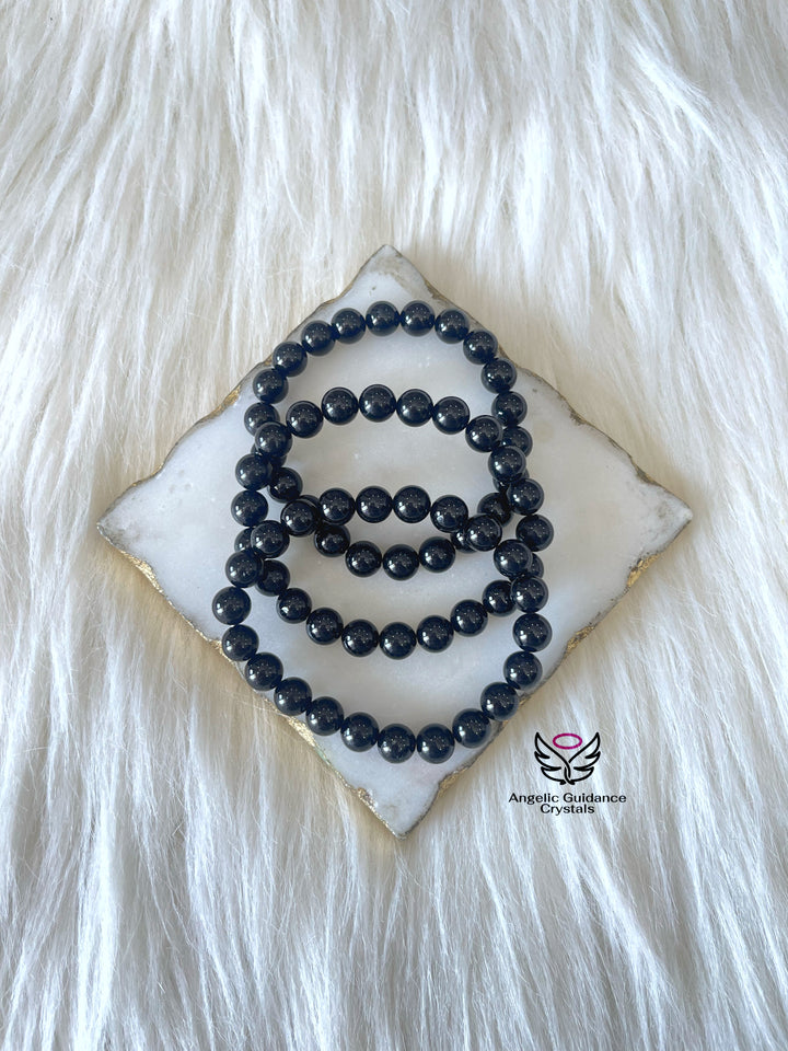 Black Tourmaline Round Bracelet