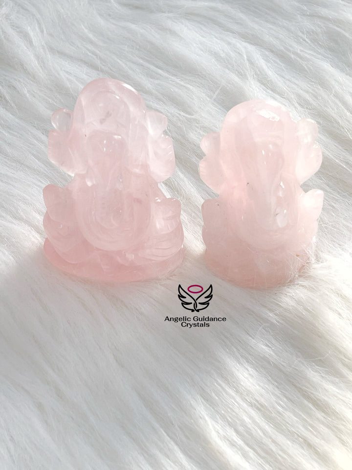 Rose Quartz Ganesha