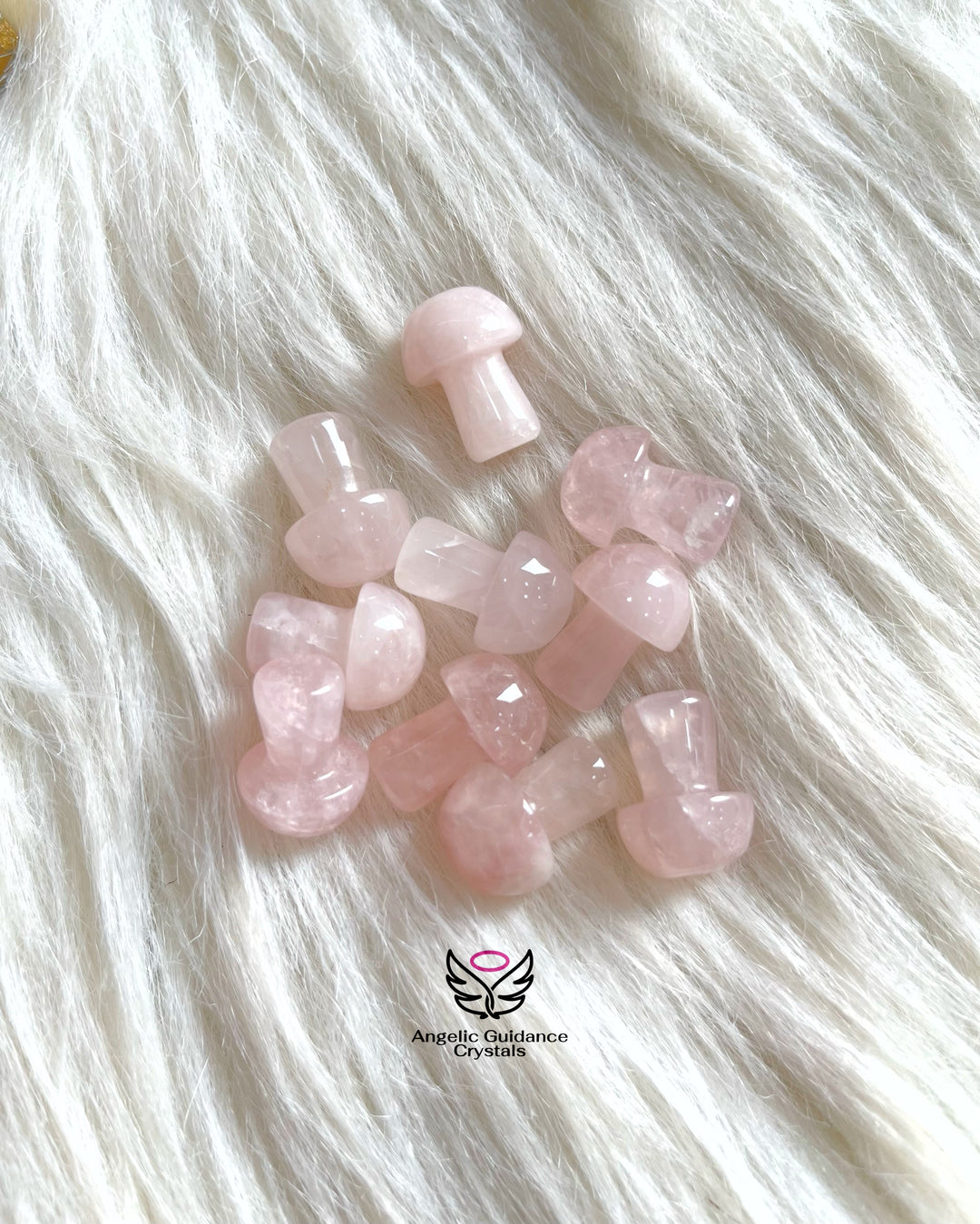 Rose Quartz Baby Mushroom