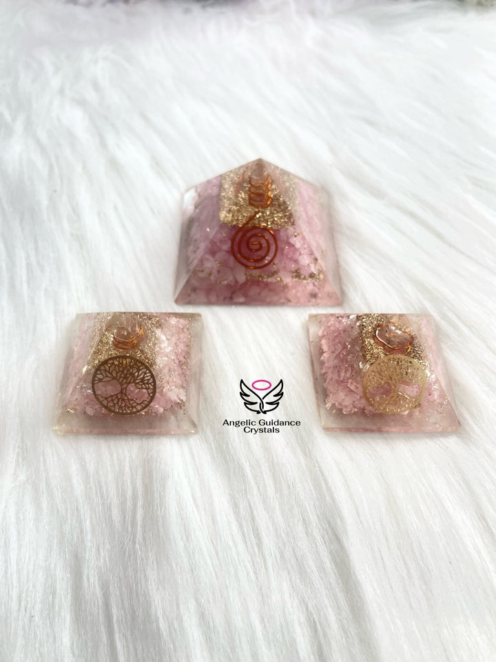 Rose Quartz Orgone Pyramid