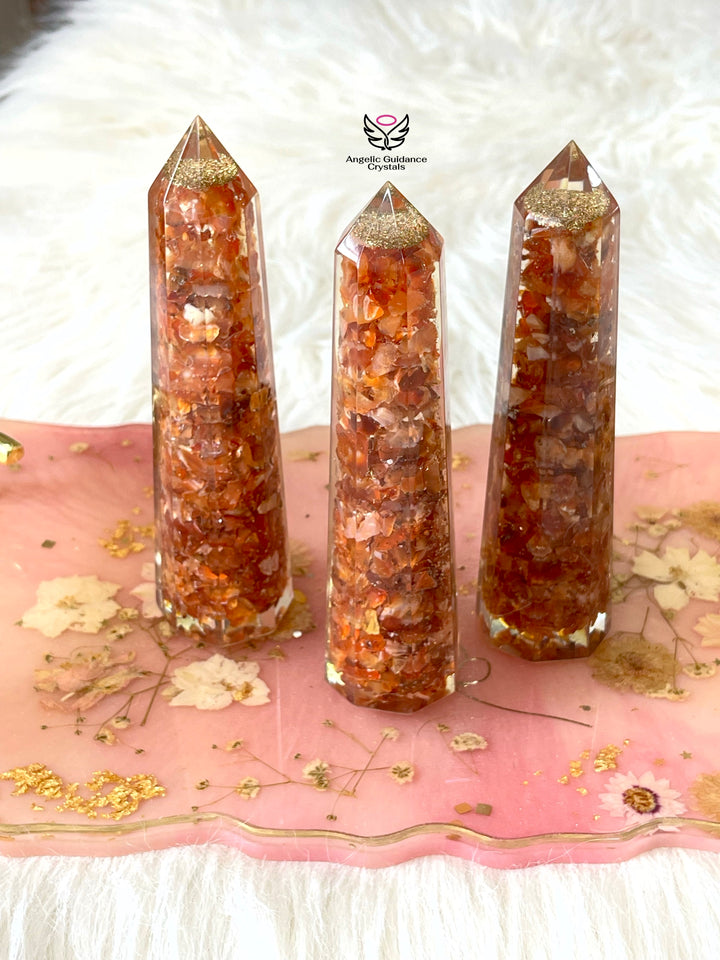 Carnelian Orgone Tower