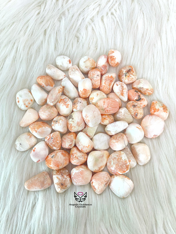 Pink Scolecite Natural Tumble Medium