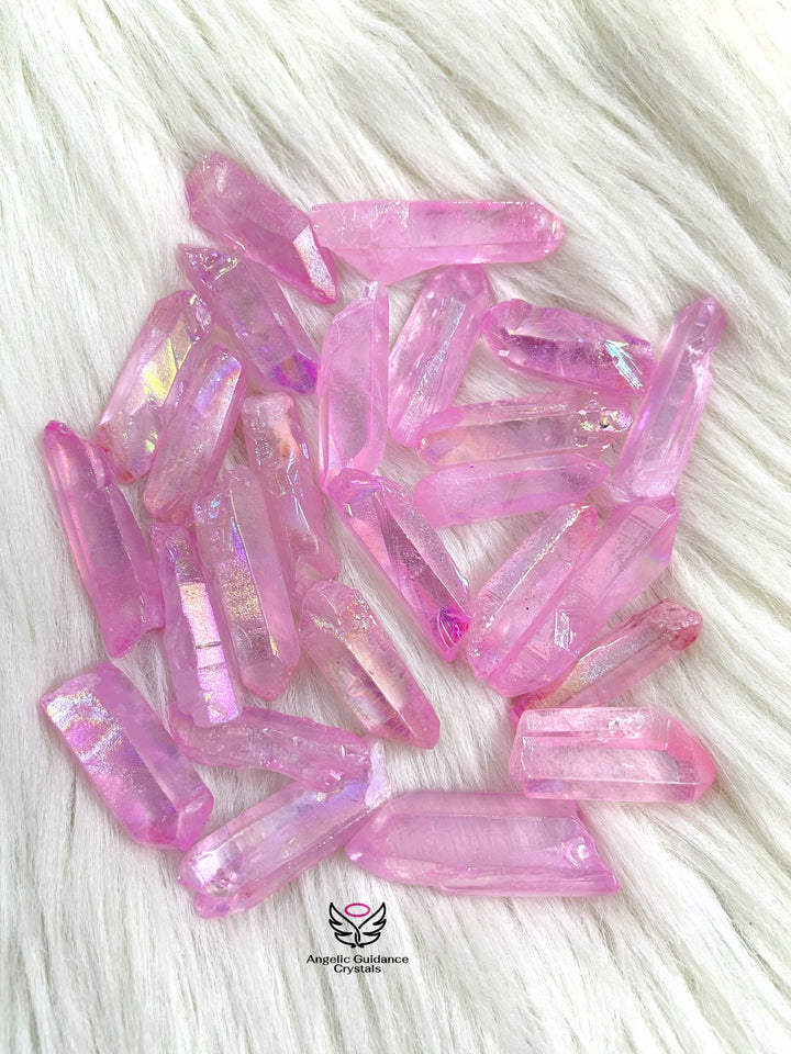 Pink Aura Quartz Point