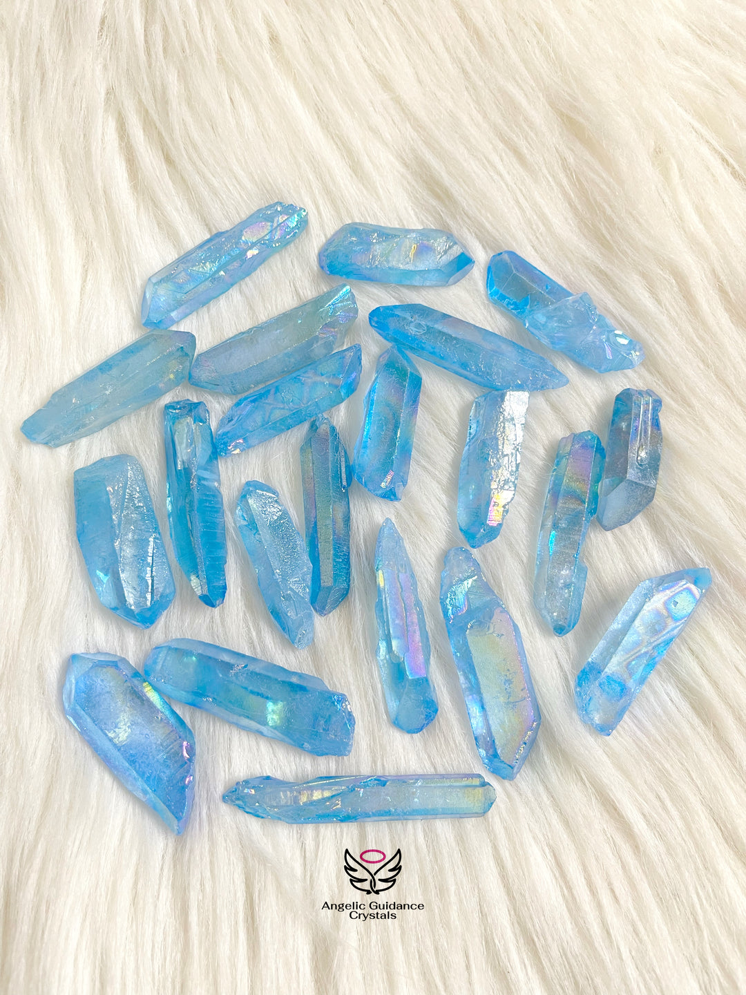 Aqua Aura Quartz Point Small