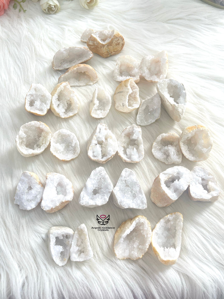 Quartz Wish Fulfilling Geode Pair