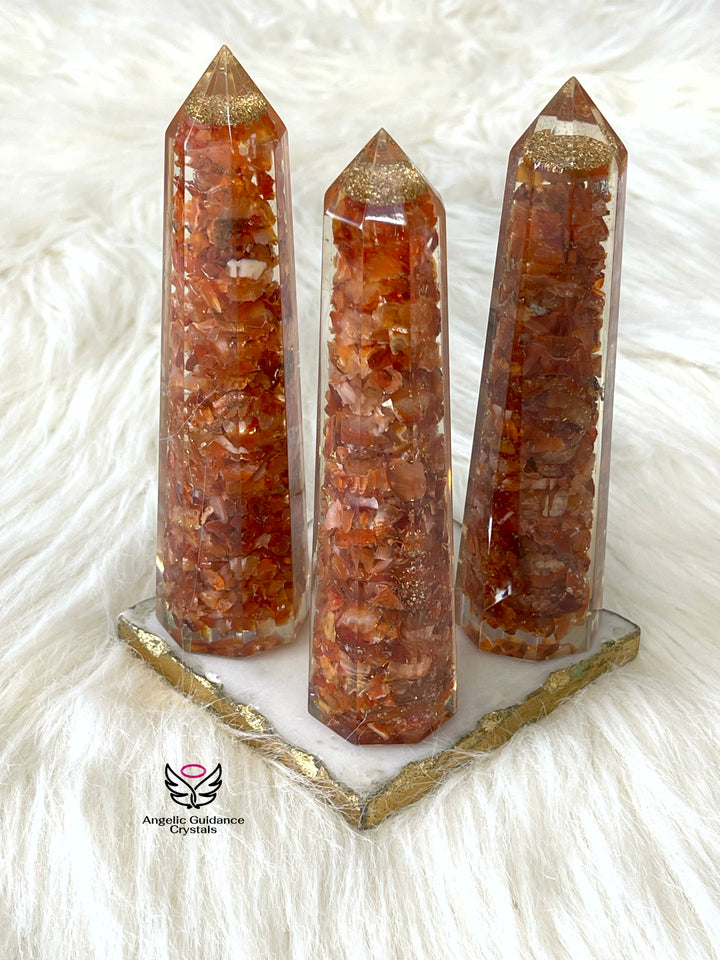 Carnelian Orgone Tower